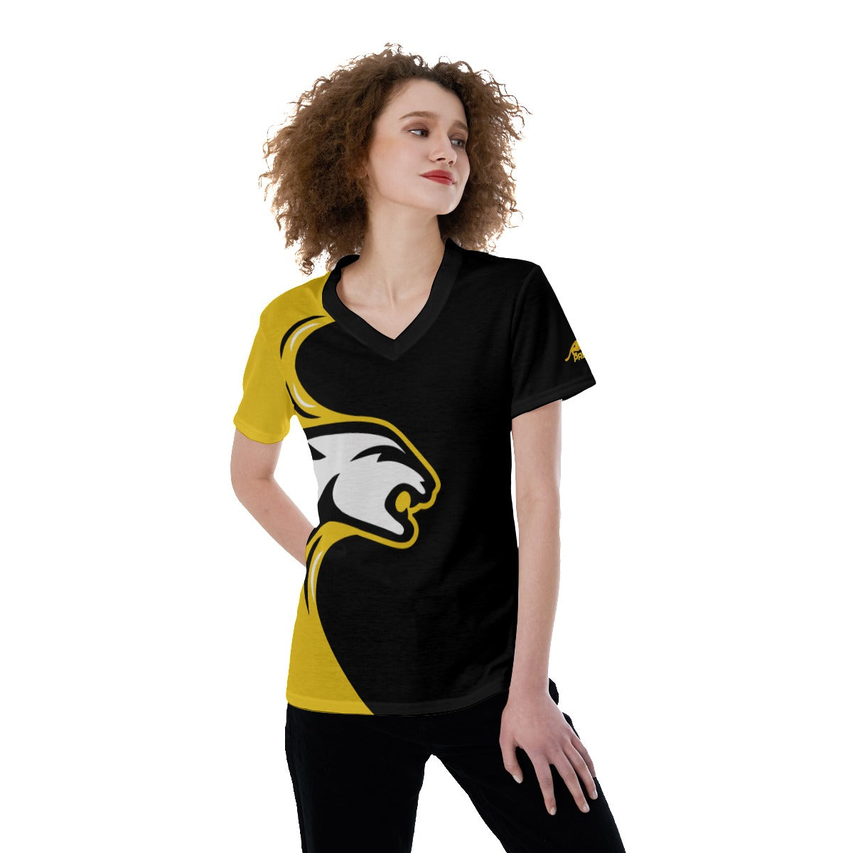 Predator Strike Women's V Neck Tee - Yellow