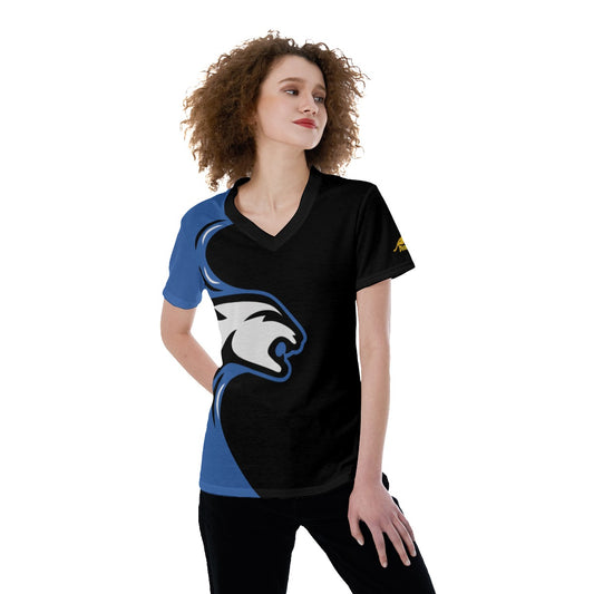 Predator Strike Women's V Neck Tee - Blue