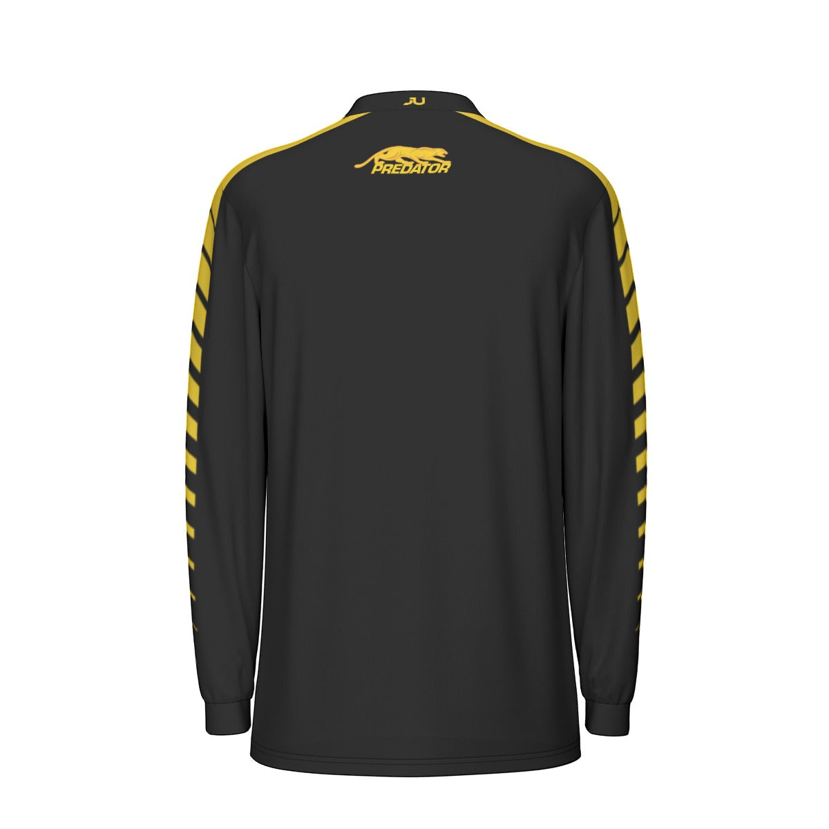 NEW DESIGN - Predator Long Sleeve Sport Collar Jersey - Black/Yellow