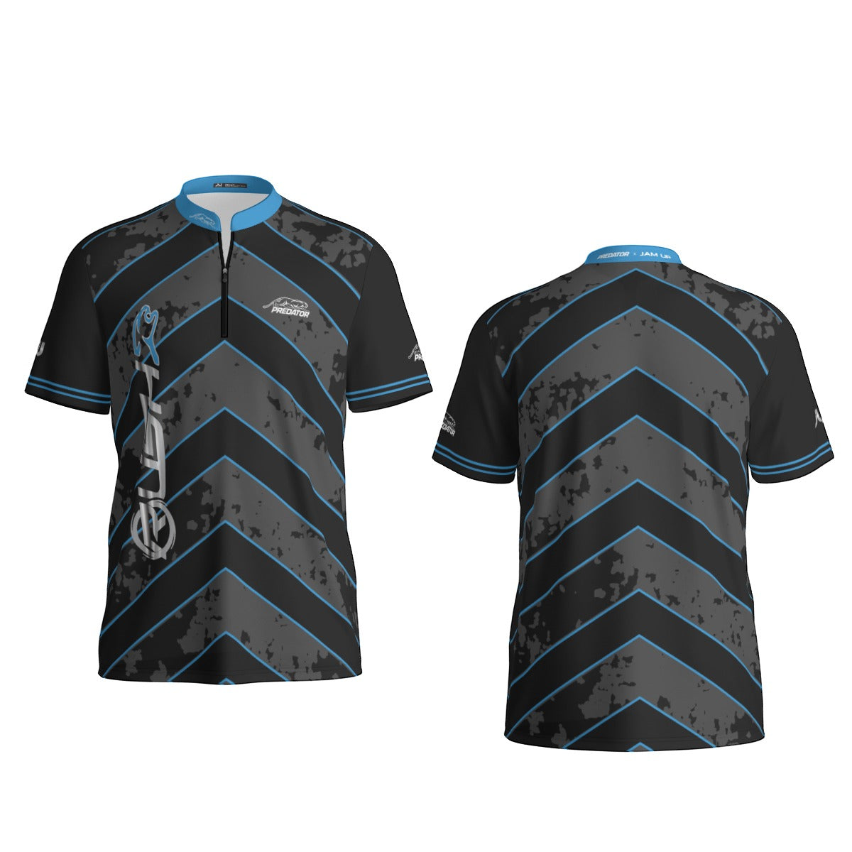 RUSH BLUE Men's Sports Collar Jersey