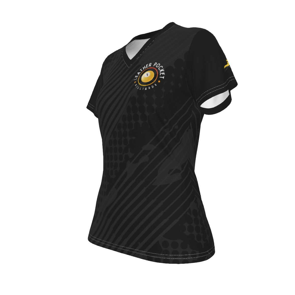 Leather Pocket Dark Grunge V-neck Women's T-shirt