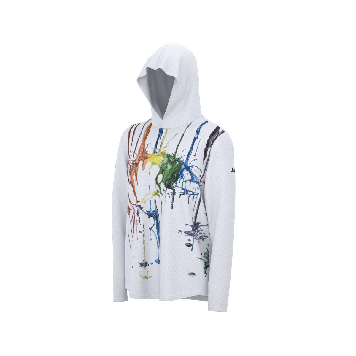 Rainbow Hooded Sun Shirt With Thumb Holes