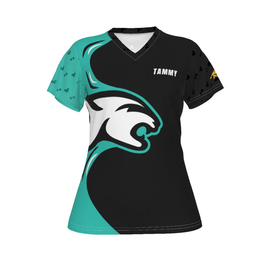 Predator Strike Teal Women's V-Neck