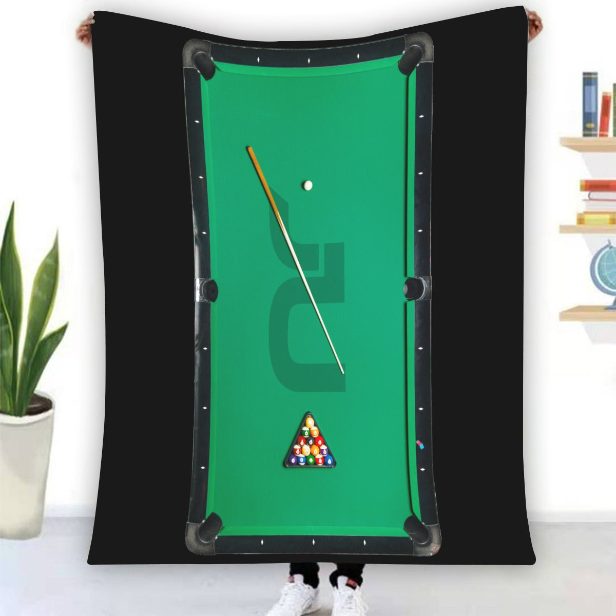 JU Pool Table Flannel Blanket