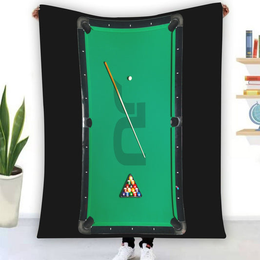 JU Pool Table Flannel Blanket