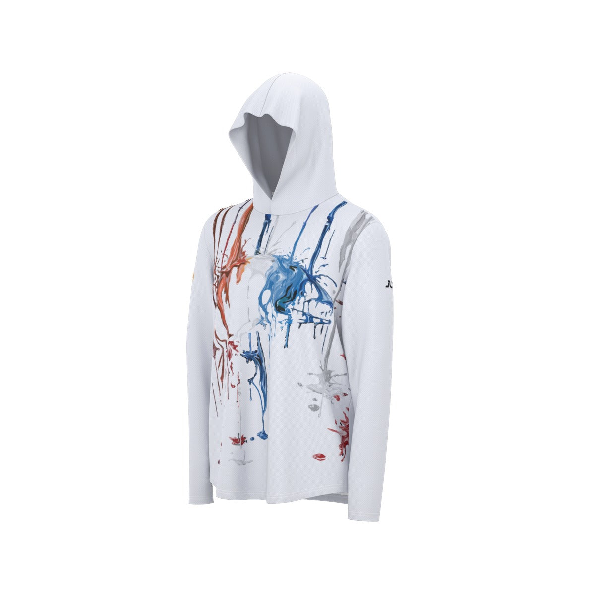 USA Paint Fish Hooded Sun Shirt With Thumb Holes