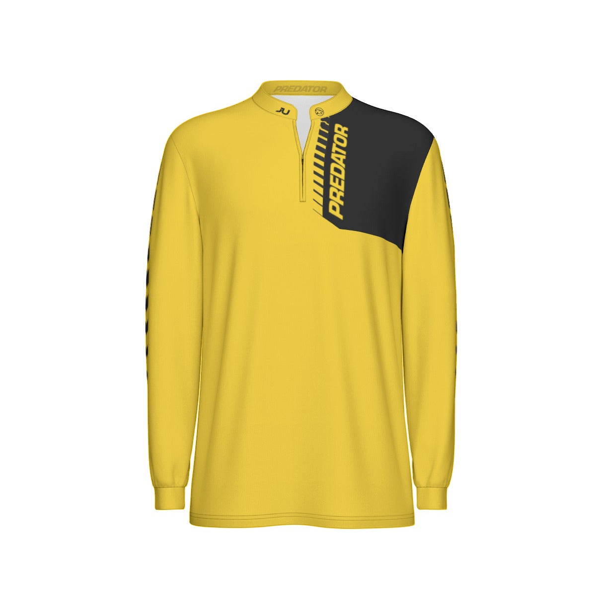 NEW DESIGN - Predator Long Sleeve Sport Collar Jersey - Yellow/Black