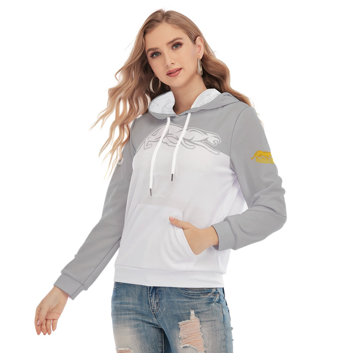 Predator Shadow White Women's Lightweight Hoodie