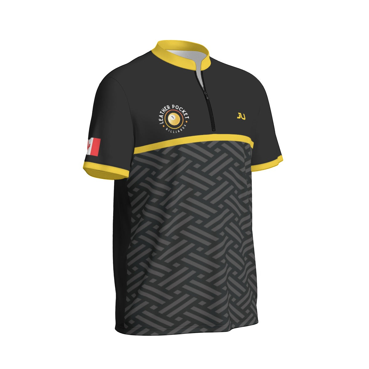 Leather Pockets Sports Collar Jersey
