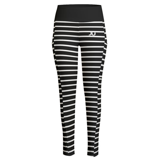 JU Stripe Women's Pocket Leggings