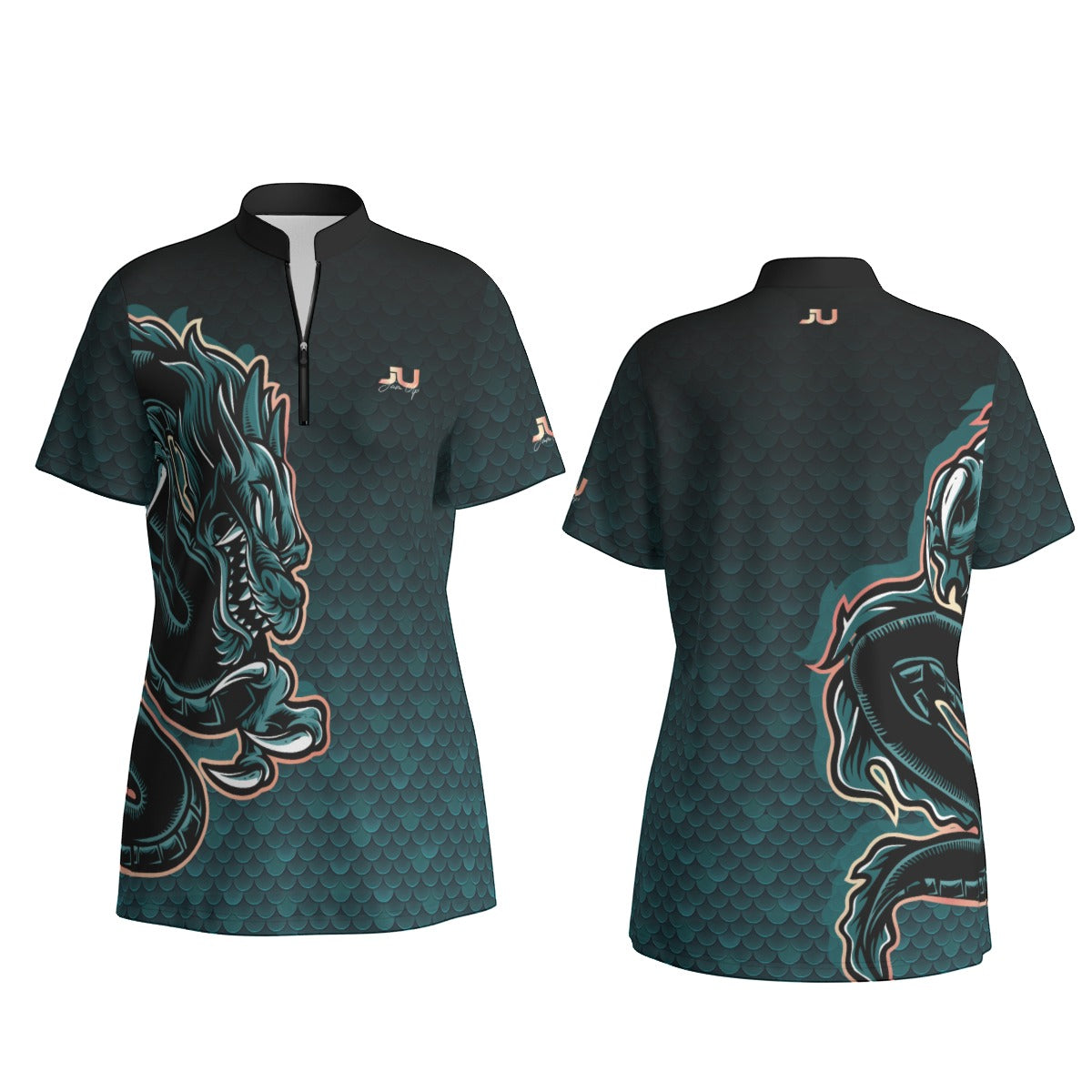 Dragon Teal Women's Sport Collar