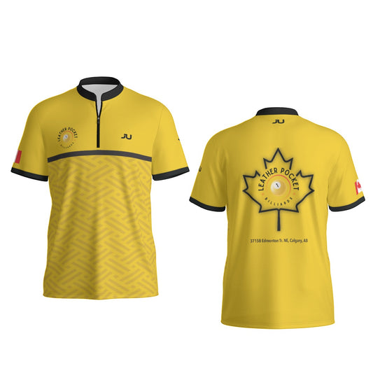 Leather Pocket Sport Collar Jersey