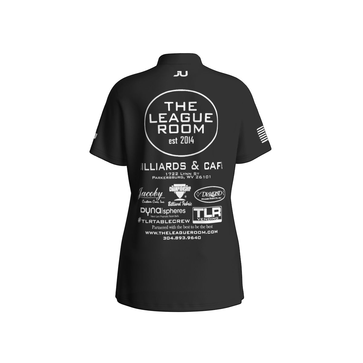 The League Room USA Flag Women's Sport Collar Jersey