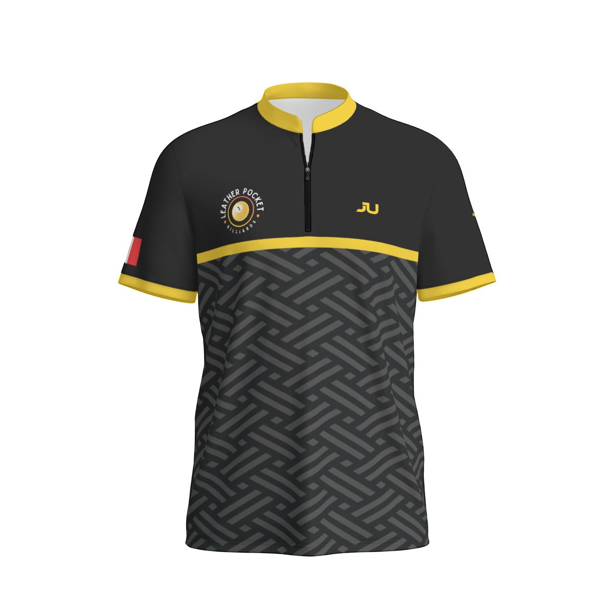 Leather Pockets Sports Collar Jersey