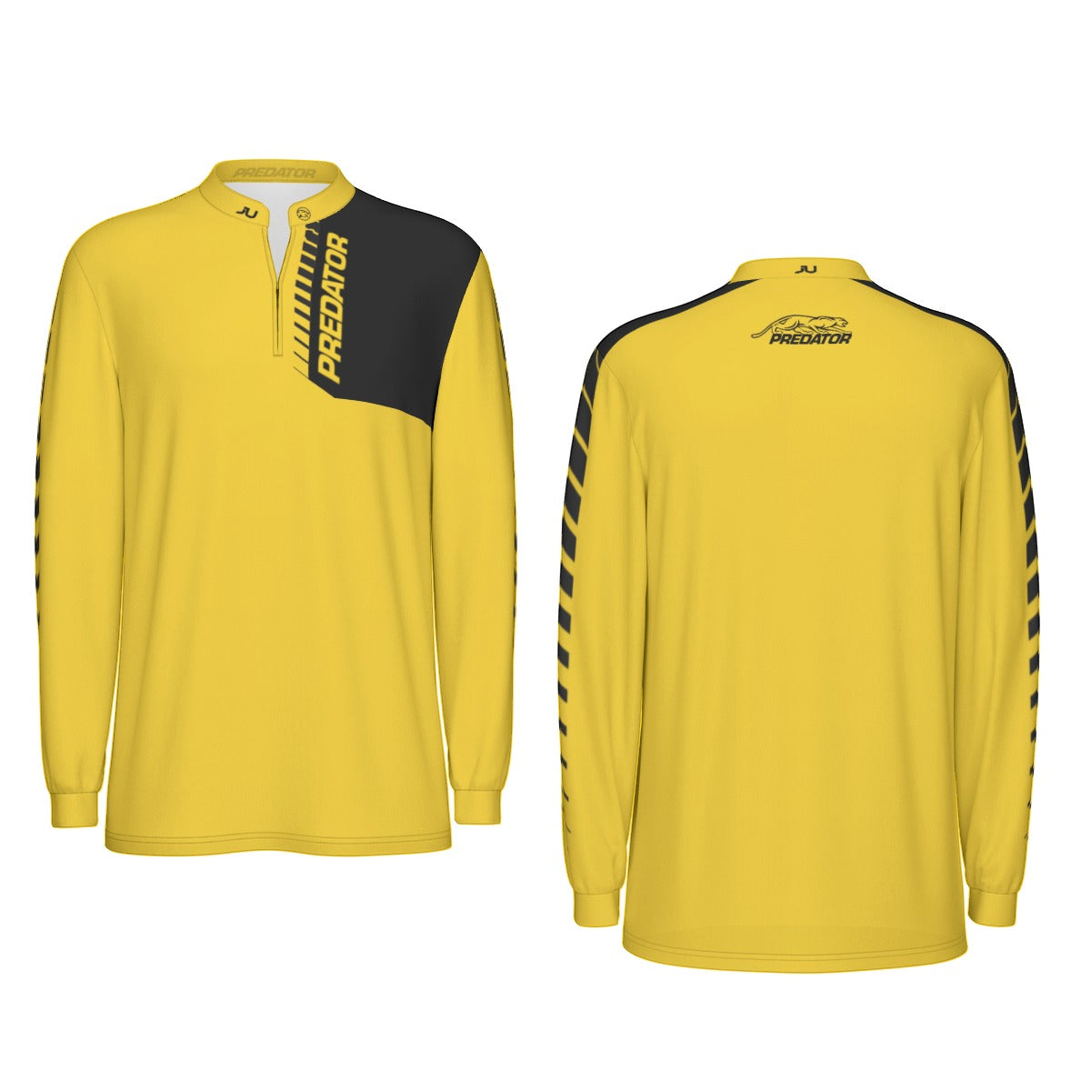 NEW DESIGN - Predator Long Sleeve Sport Collar Jersey - Yellow/Black