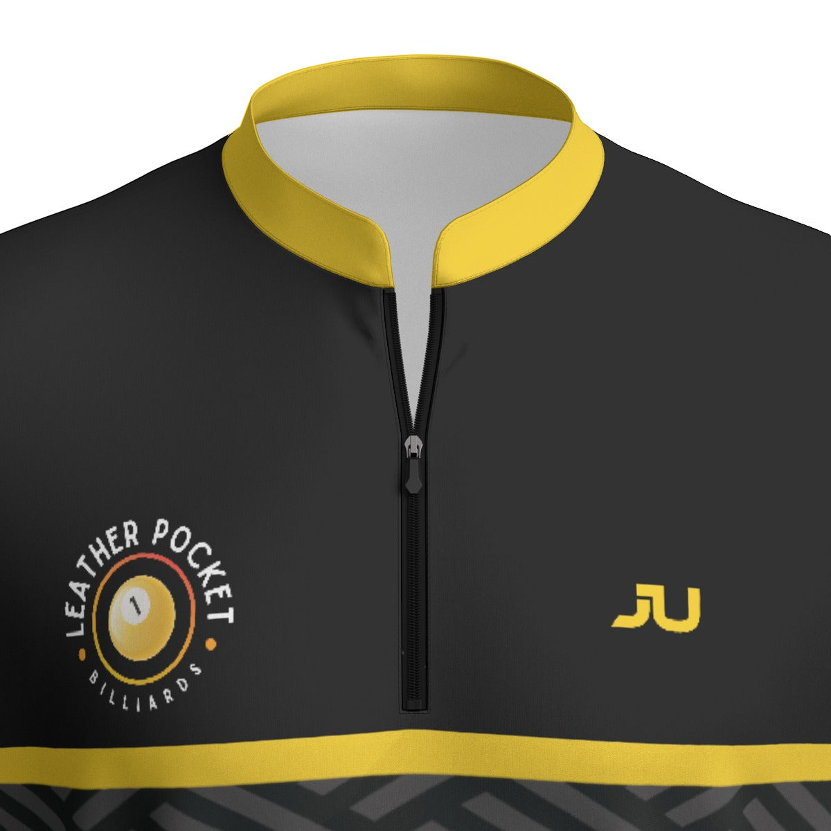 Leather Pockets Sports Collar Jersey