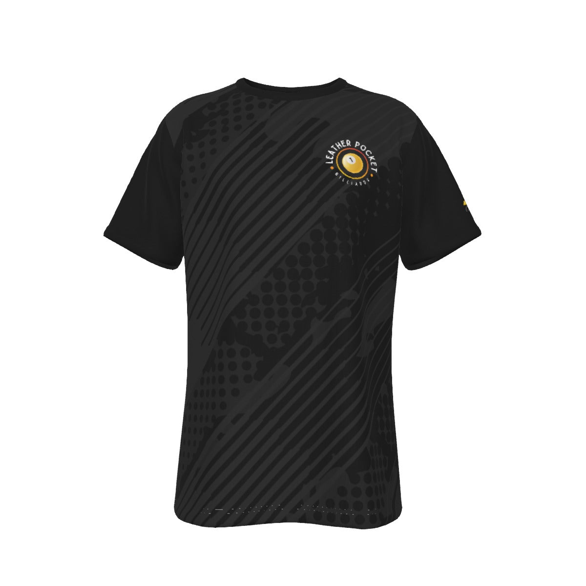 Leather Pocket Dark Grunge Men's Crew Neck T-Shirt