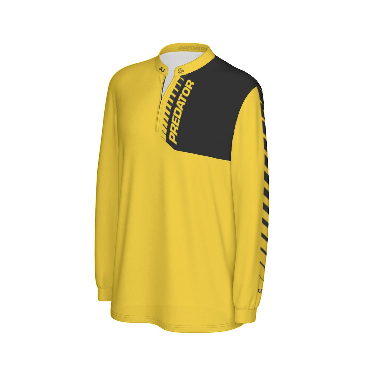 NEW DESIGN - Predator Long Sleeve Sport Collar Jersey - Yellow/Black