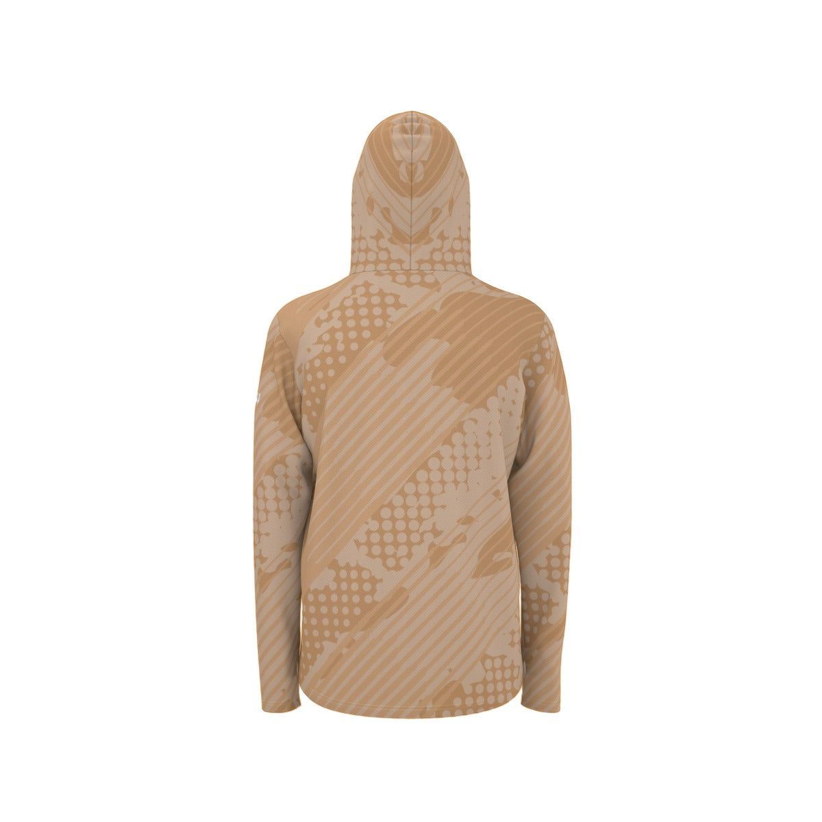 Orange Grunge Hooded Sun Shirt With Thumb Holes