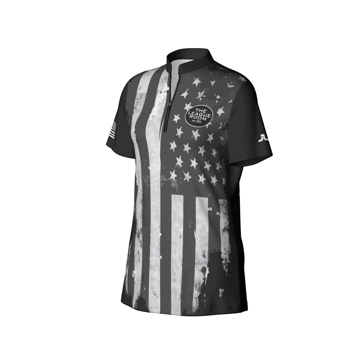 The League Room USA Flag Women's Sport Collar Jersey
