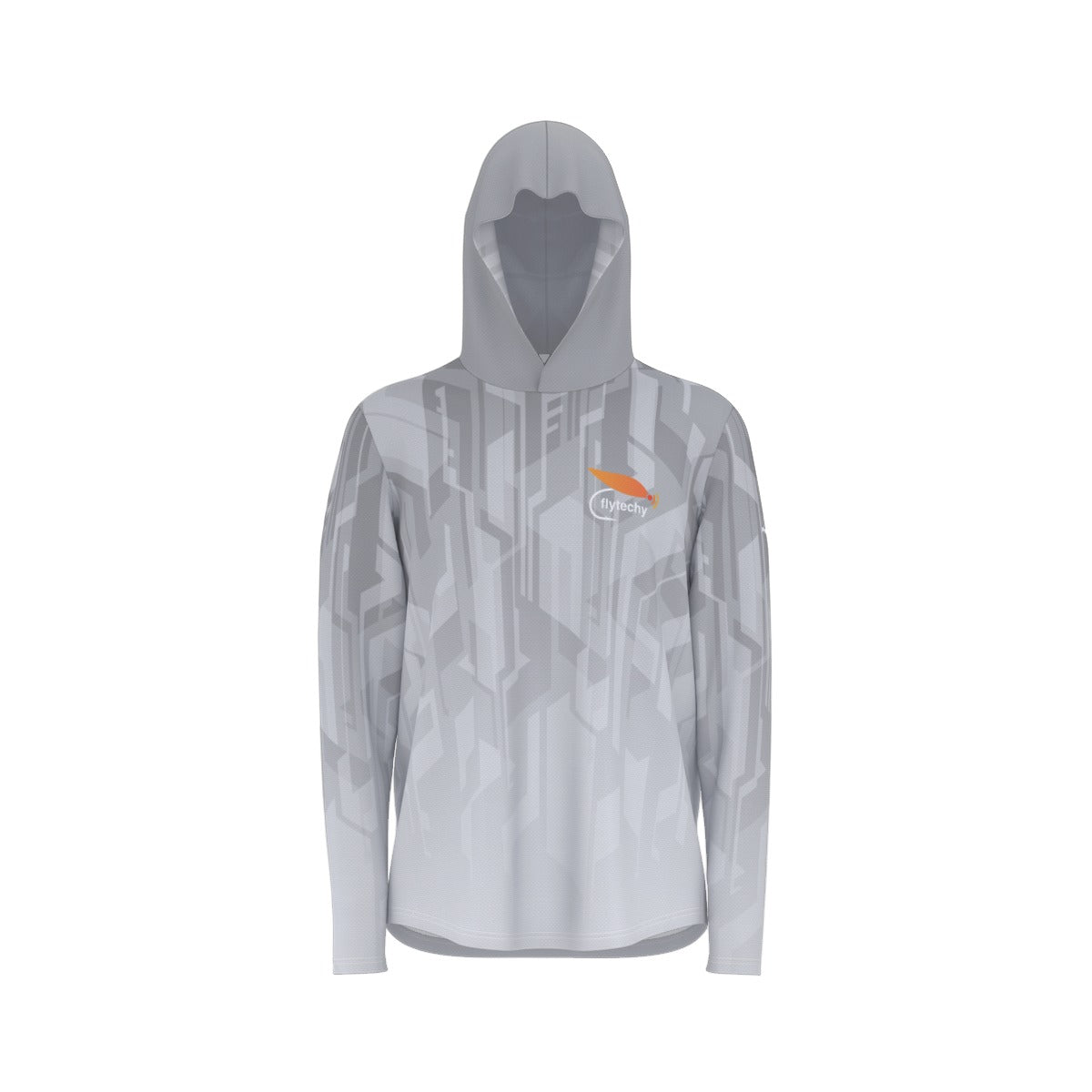 Tech Gray Hooded Sun Shirt With Thumb Holes