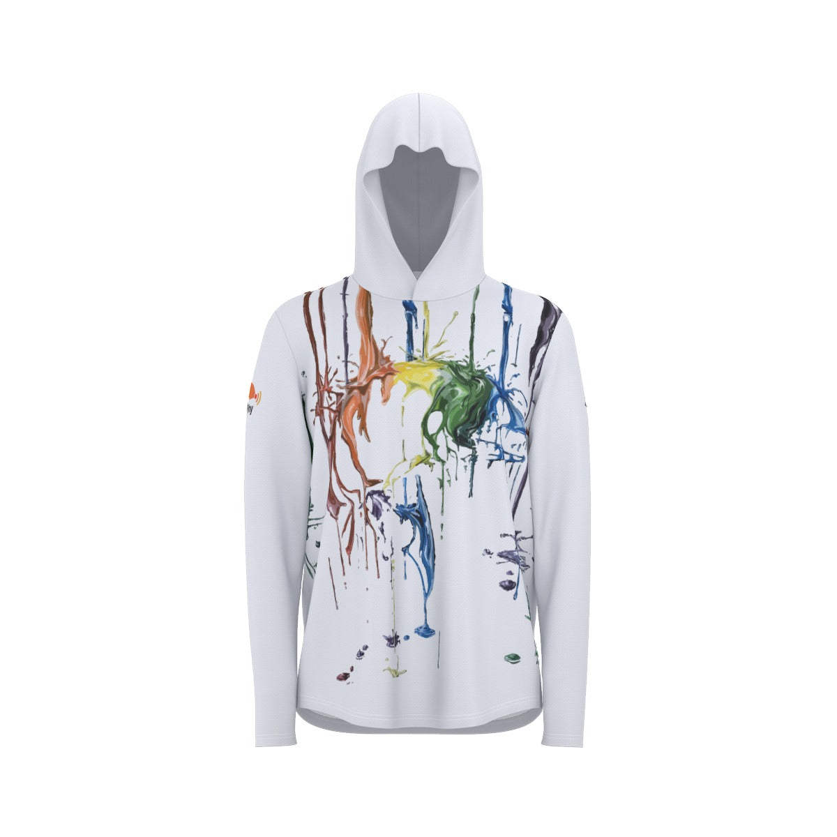 Rainbow Hooded Sun Shirt With Thumb Holes