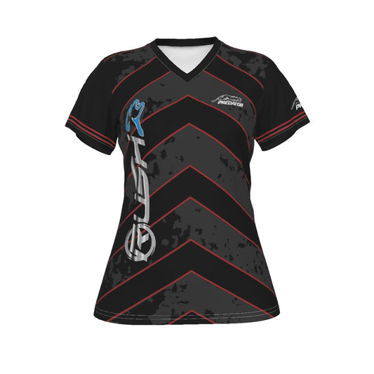 Rush Ladies V Neck Tee (Red)