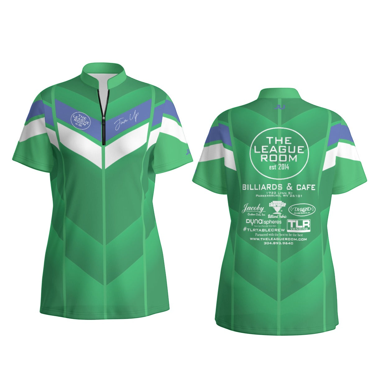 The League Room  Shield Green Women's Sport Collar