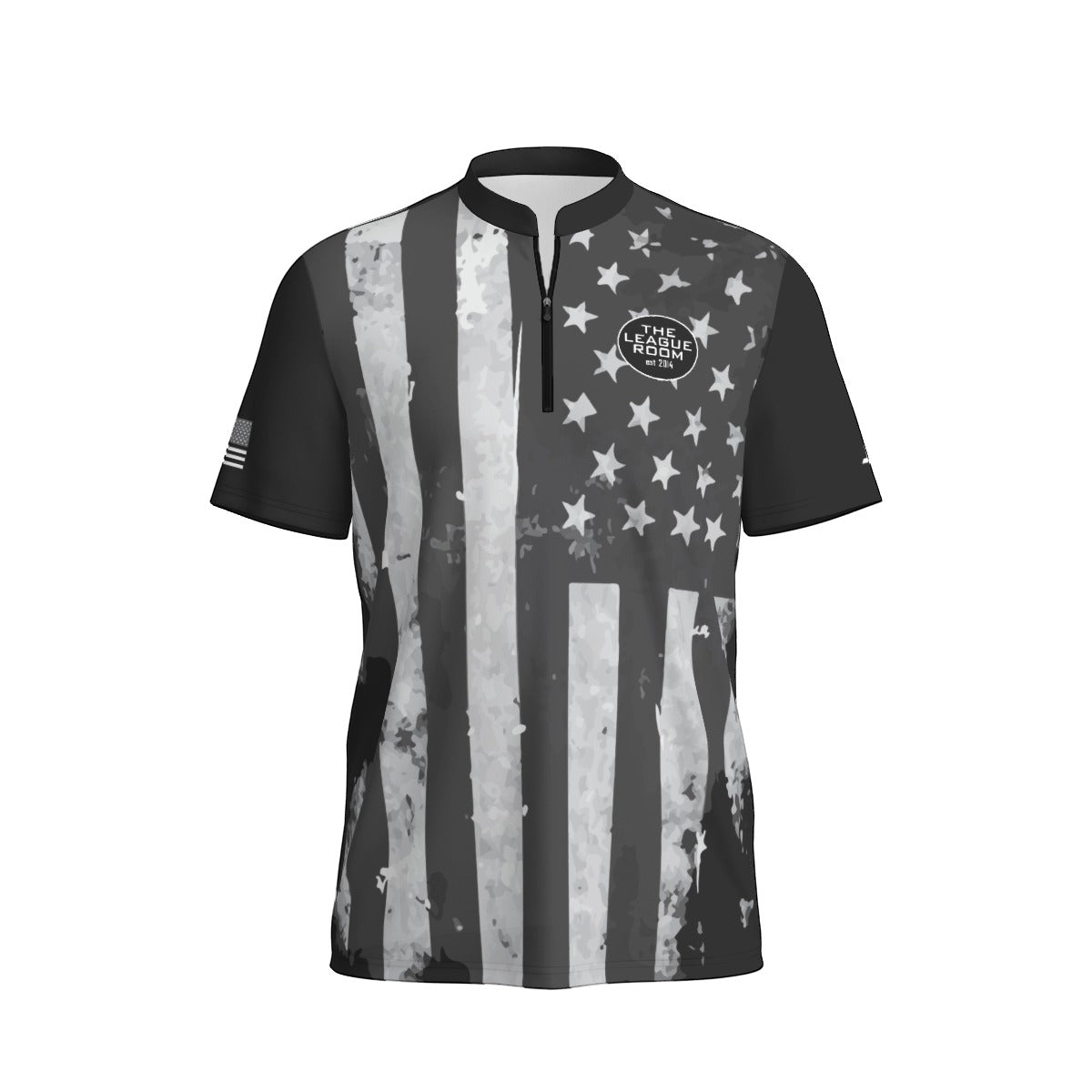 The League Room USA Flag Sports Collar Jersey
