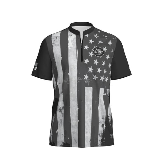 The League Room USA Flag Sports Collar Jersey