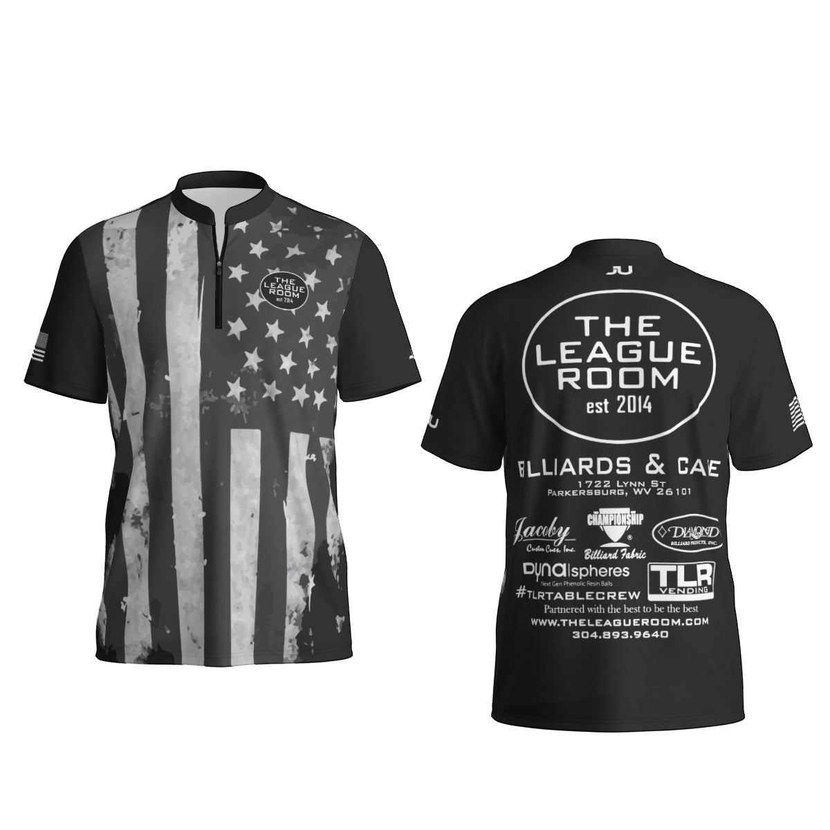 The League Room USA Flag Sports Collar Jersey