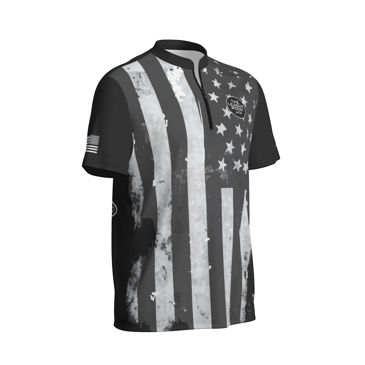 The League Room USA Flag Sports Collar Jersey