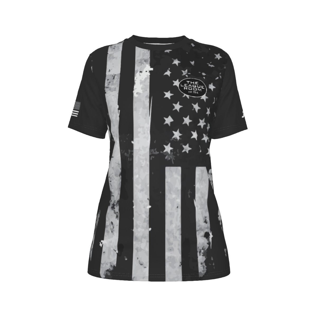 The League Room USA Flag Women's Crew Neck T-Shirt