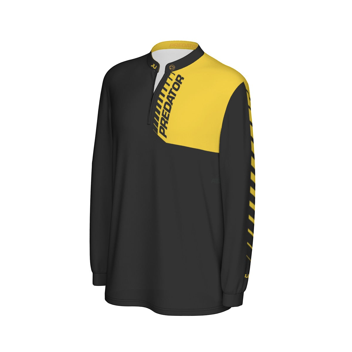 Predator Long Sleeve Sport Collar Jersey - Black/Yellow
