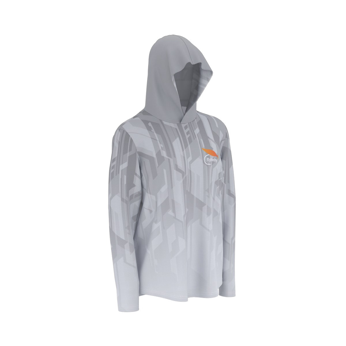 Tech Gray Hooded Sun Shirt With Thumb Holes