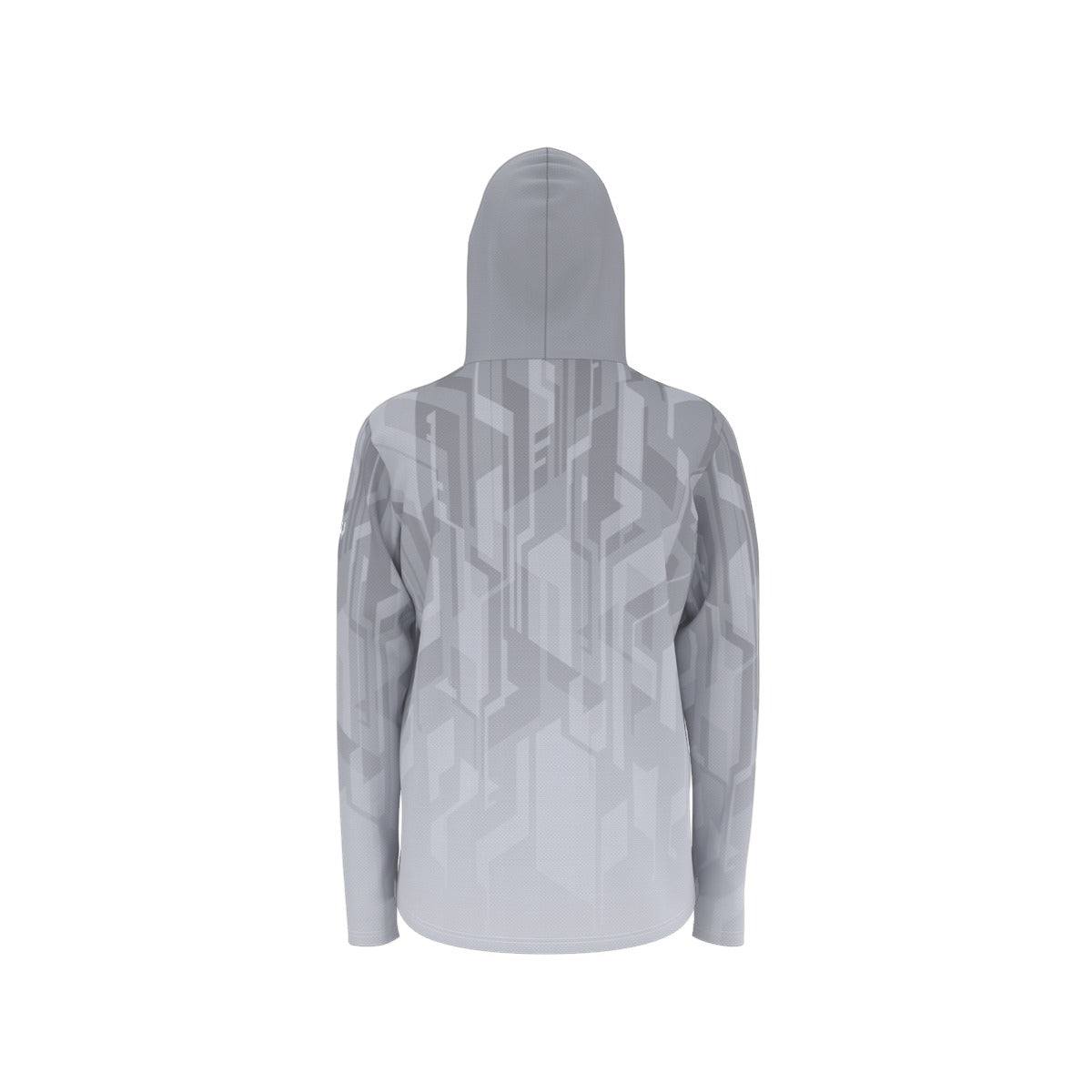 Tech Gray Hooded Sun Shirt With Thumb Holes