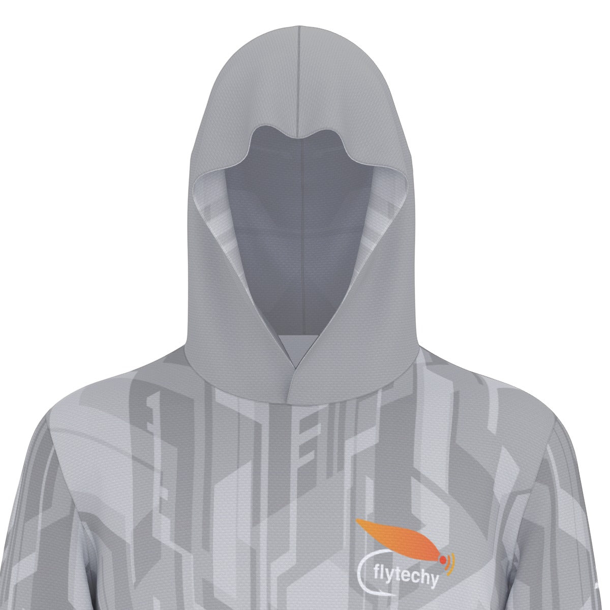 Tech Gray Hooded Sun Shirt With Thumb Holes