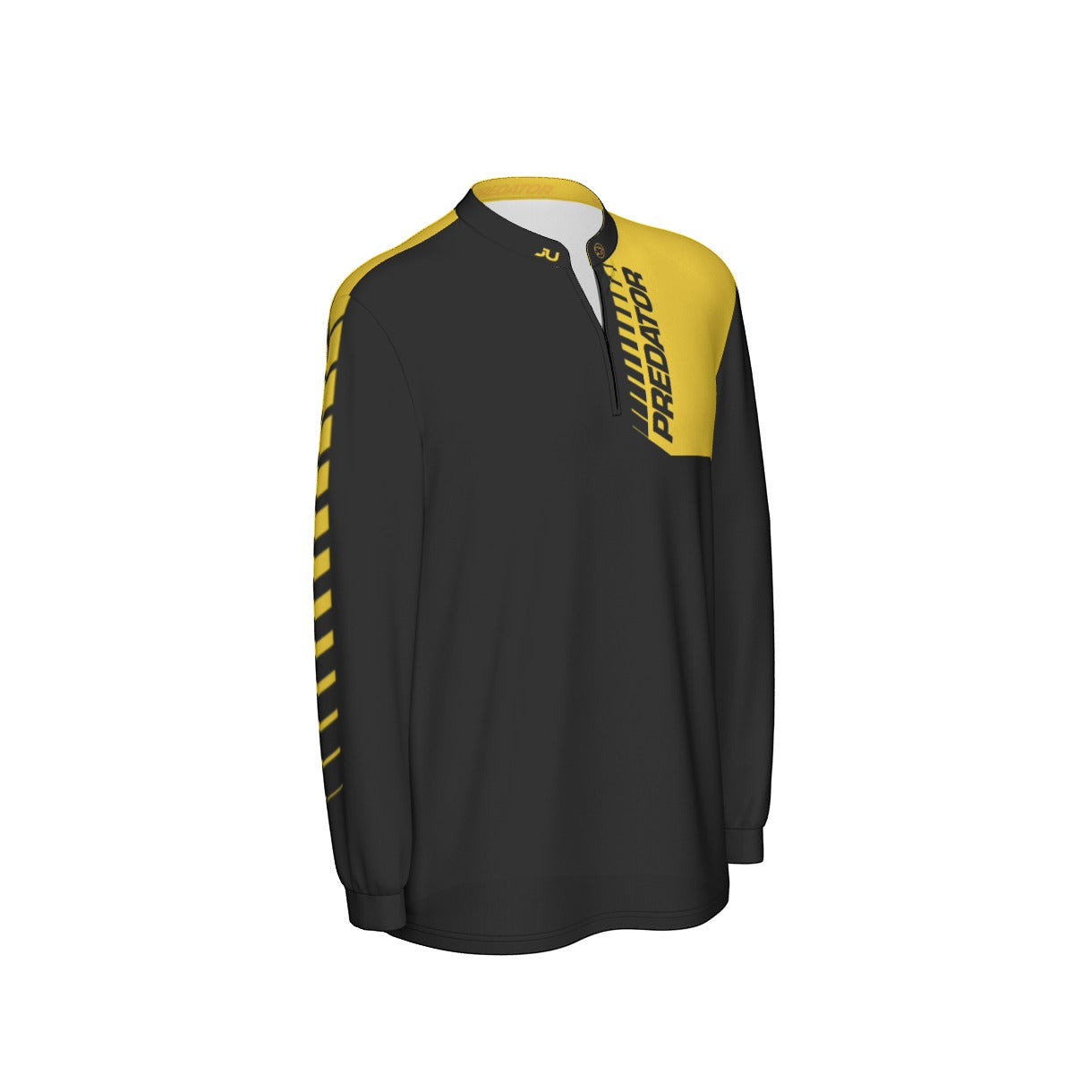 Predator Long Sleeve Sport Collar Jersey - Black/Yellow