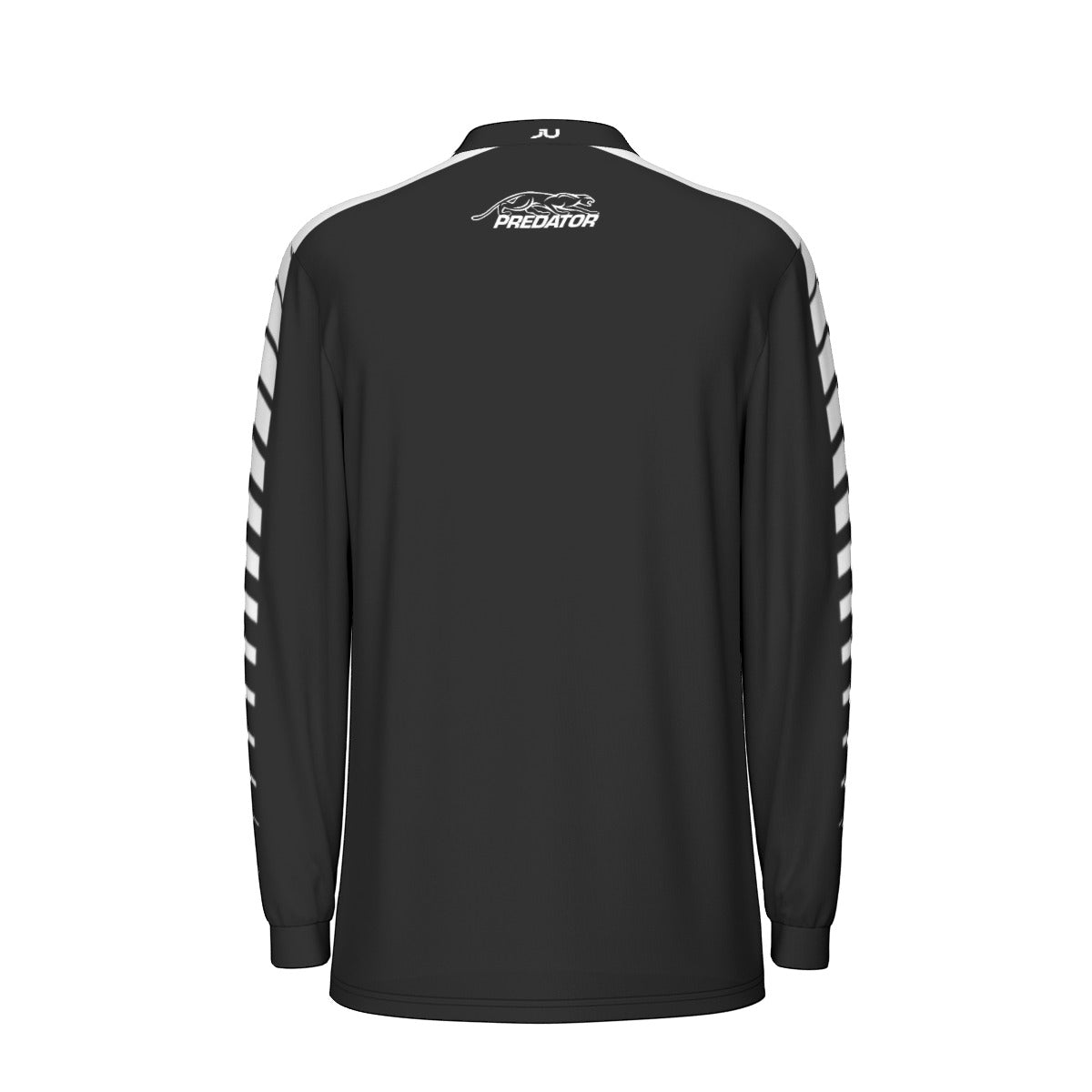 Predator Long Sleeve Sport Collar Jersey - Black/White