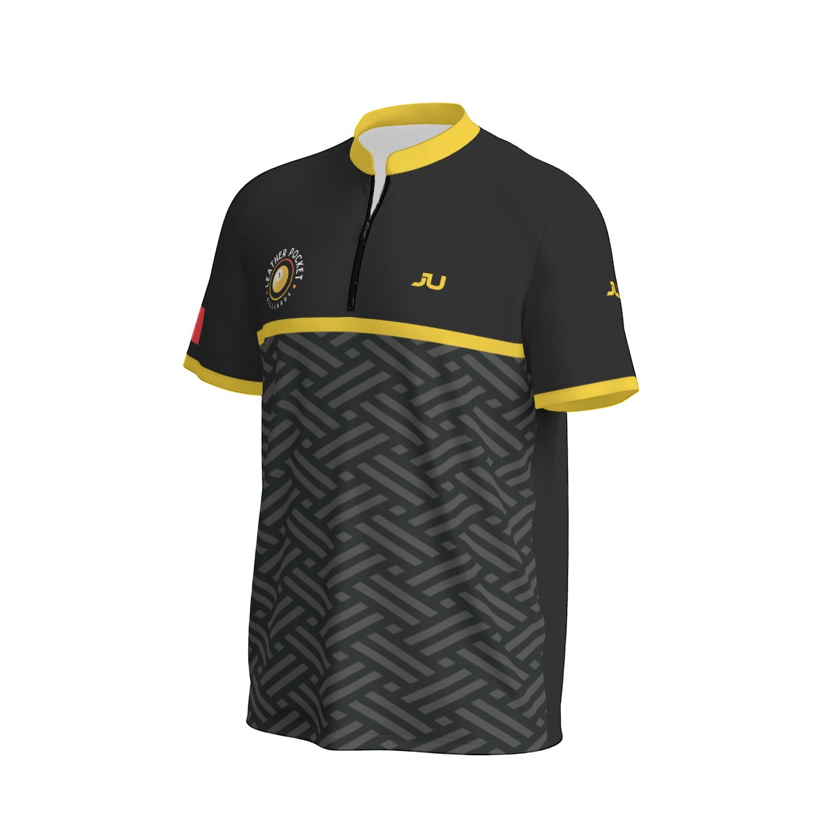 Leather Pockets Sports Collar Jersey