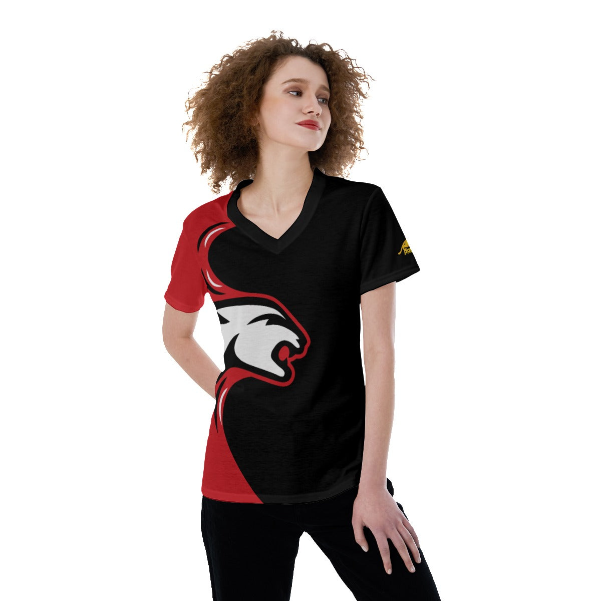 Predator Strike Women's V Neck Tee - Red