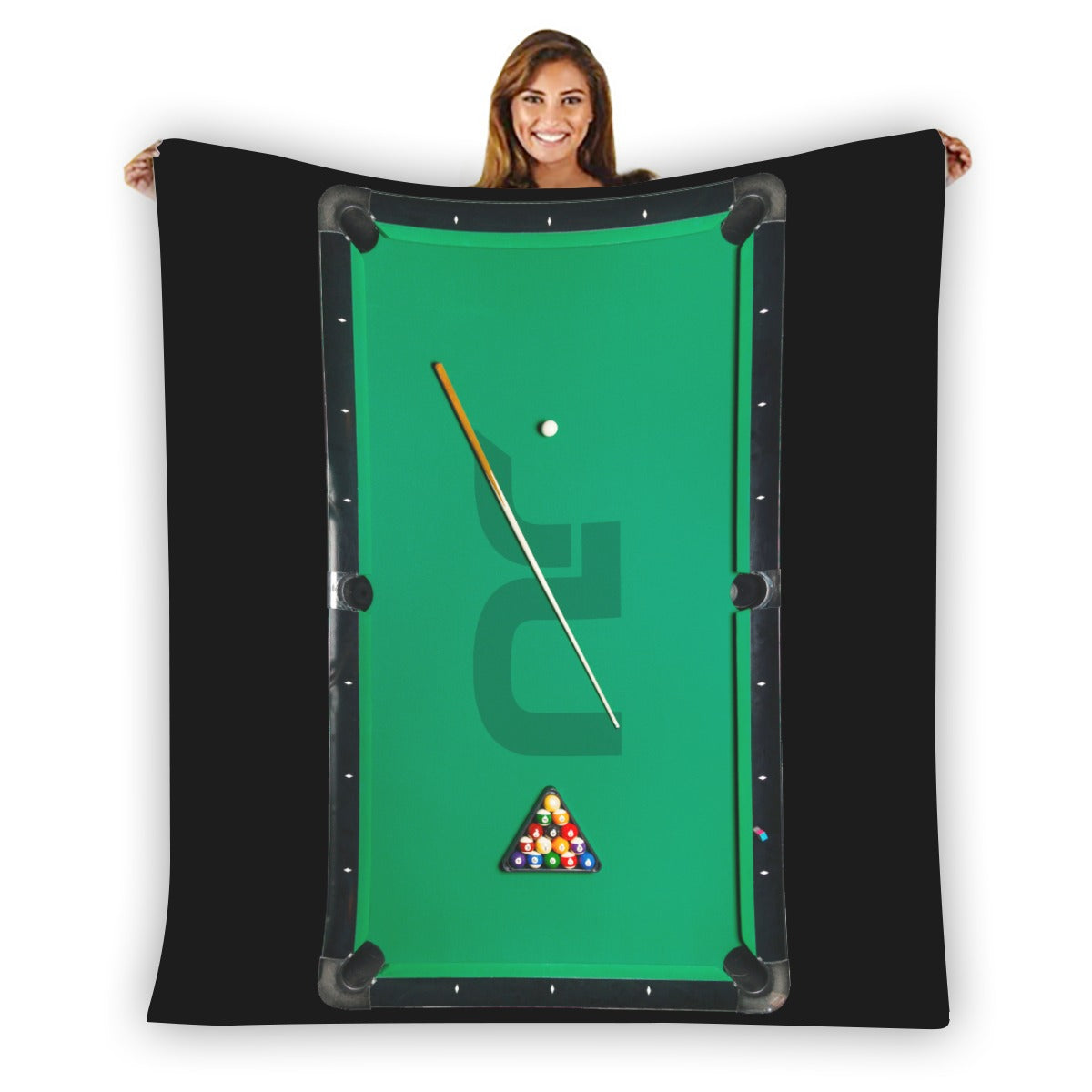 JU Pool Table Flannel Blanket