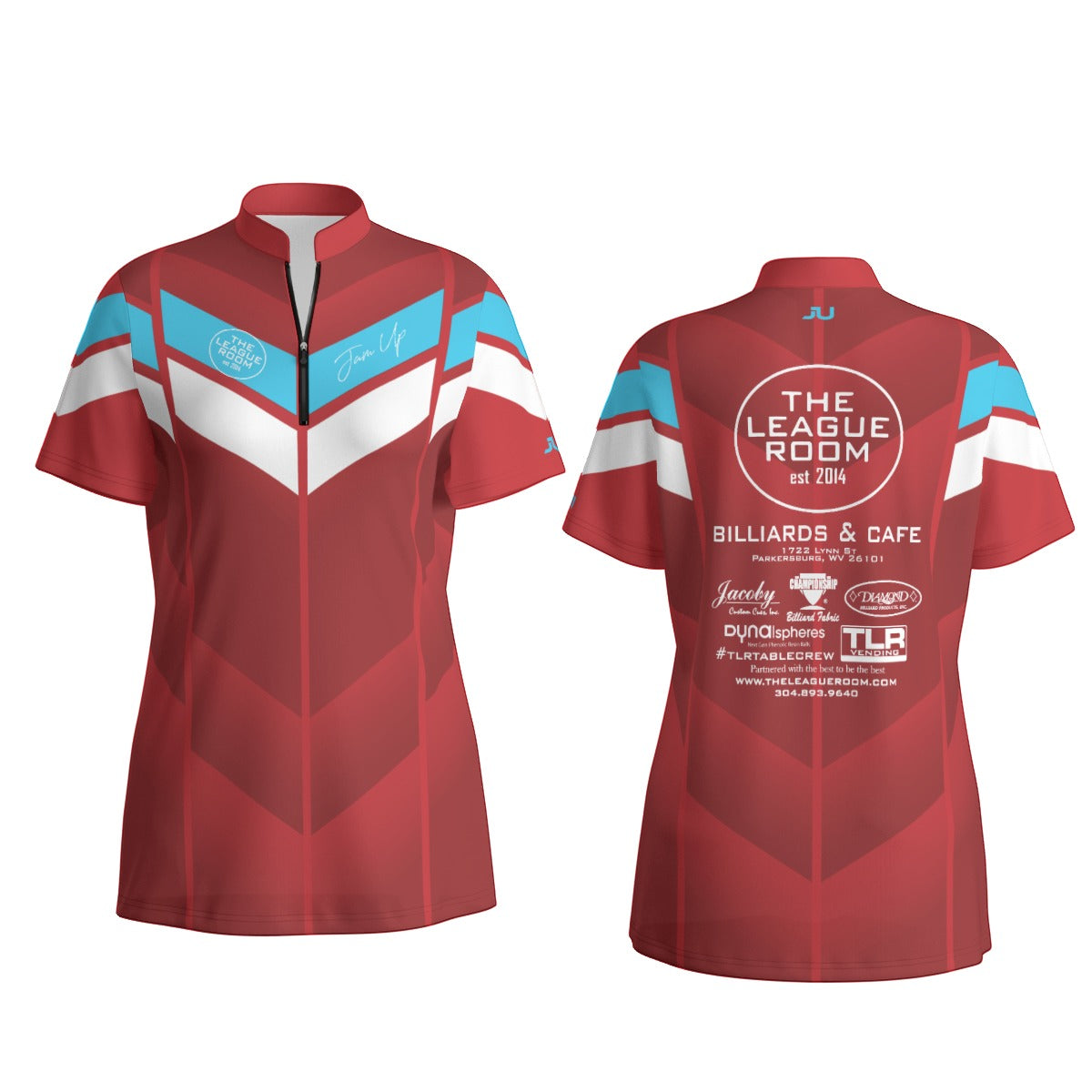 The League Room  Shield Red Women's Sport Collar