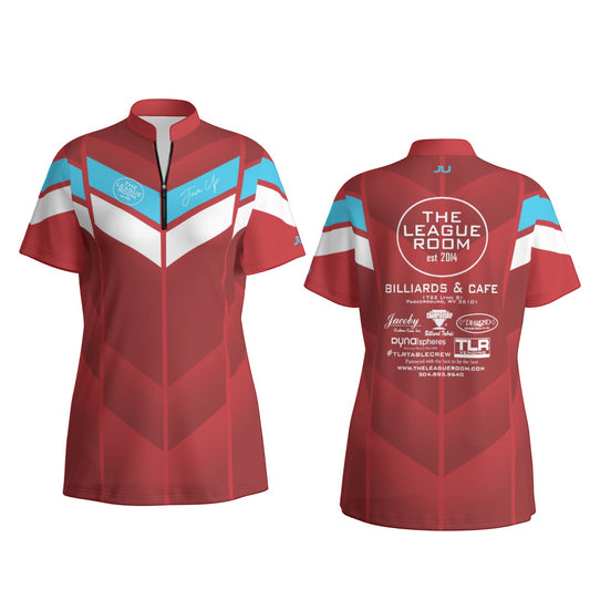 The League Room  Shield Red Women's Sport Collar